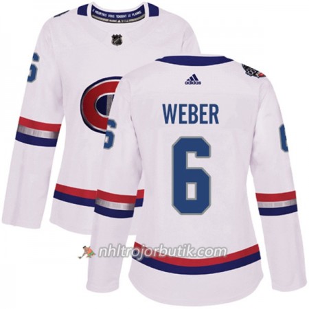 Dame Ishockey Montreal Canadiens Tröja Shea Weber 6 Adidas 2017-2018 Vit Classic Authentic